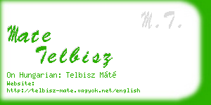 mate telbisz business card