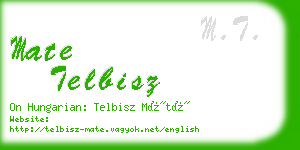 mate telbisz business card